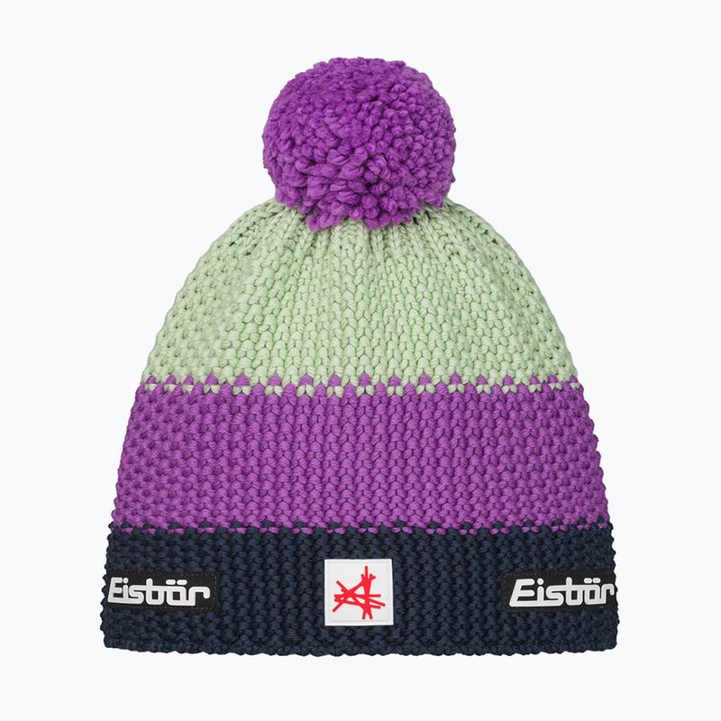 Children's winter hat Eisbar Stan Pompon SA purple