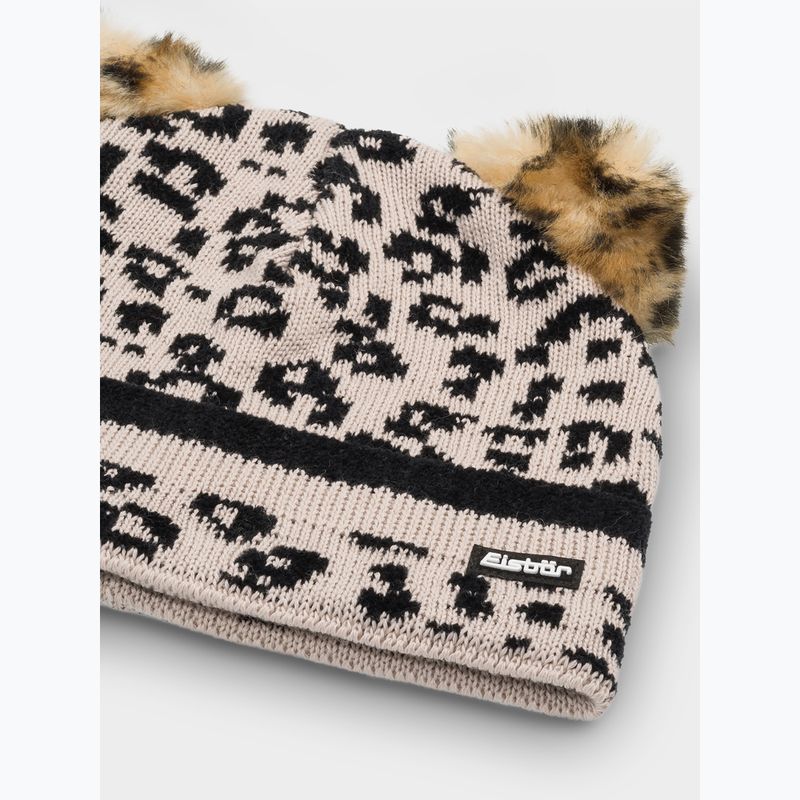 Children's winter hat Eisbar Stephie beige/leopard print 2