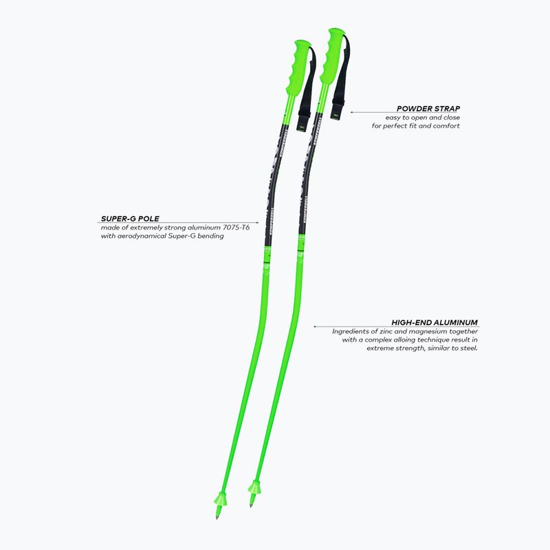 Ski poles Komperdell Nationalteam Super G green 2