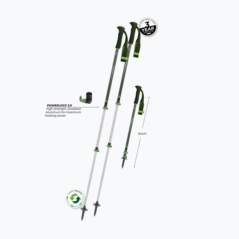 Komperdell Trailmaster Zero forrest green trekking poles 9