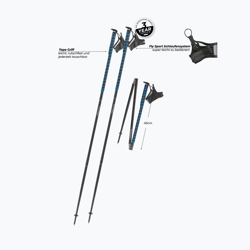 Komperdell FXP Composite Trail running poles blue 2
