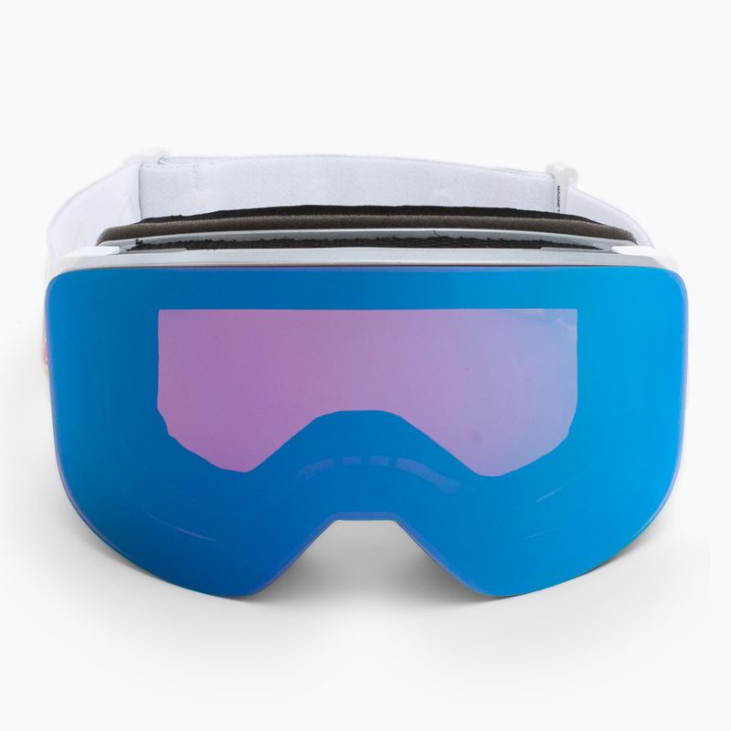 Red Bull SPECT Magnetron Slick ski goggles shiny silver/white/red blue mirror/dusk blue snow 004 2