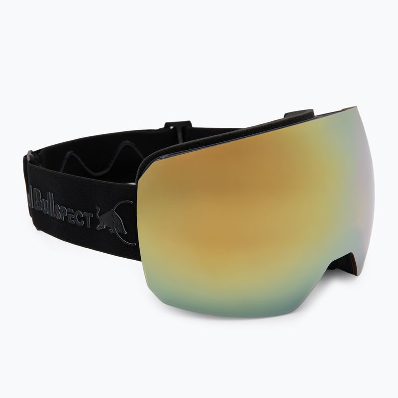 Red Bull SPECT Chute ski goggles black/brown with gold mirror/cloudy snow