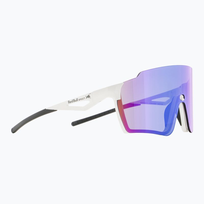 Red Bull SPECT Stun shiny white/smoke with purple-green mirror sunglasses 5