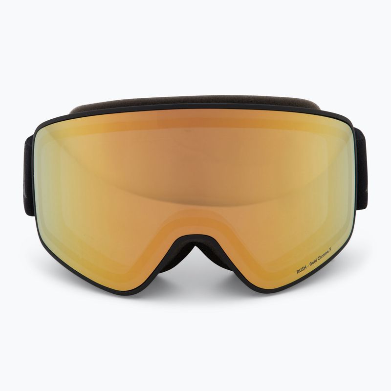 Red Bull SPECT Rush Photo ski goggles black/brown with gold chrome x 2