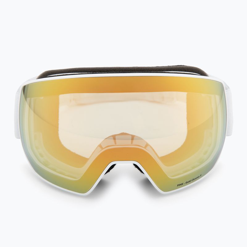 Ski goggles Red Bull Spect Fink Photo matt white/brown with gold chrom x 2