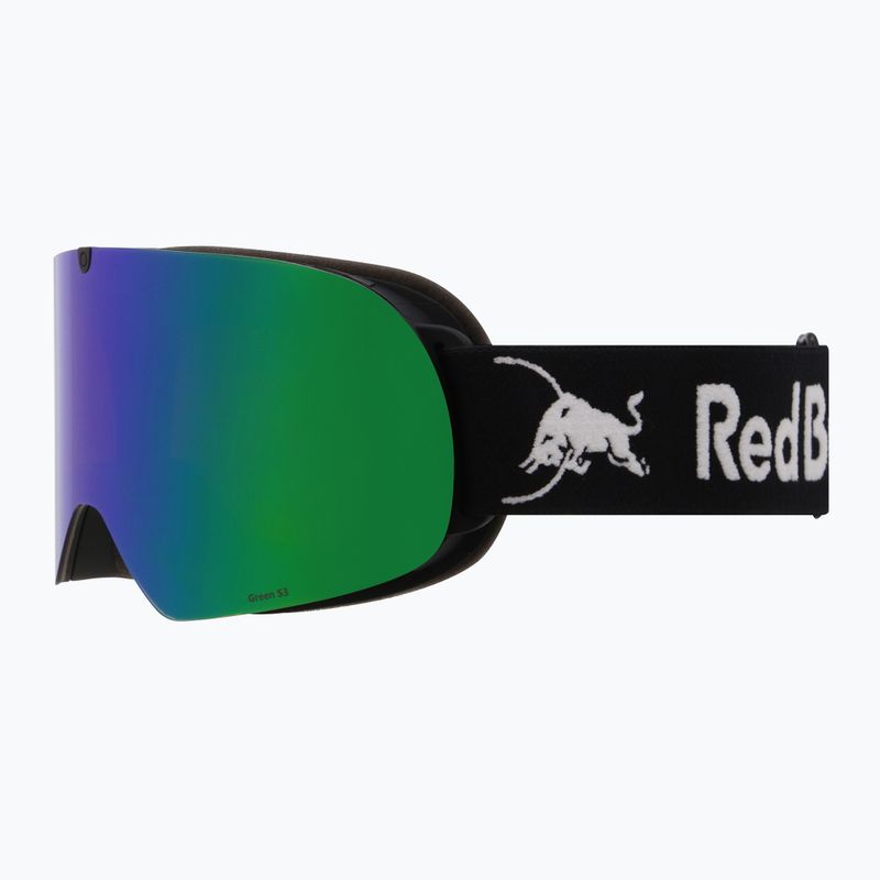 Ski goggles Red Bull SPECT Rush matt black/brown with green mirror 2