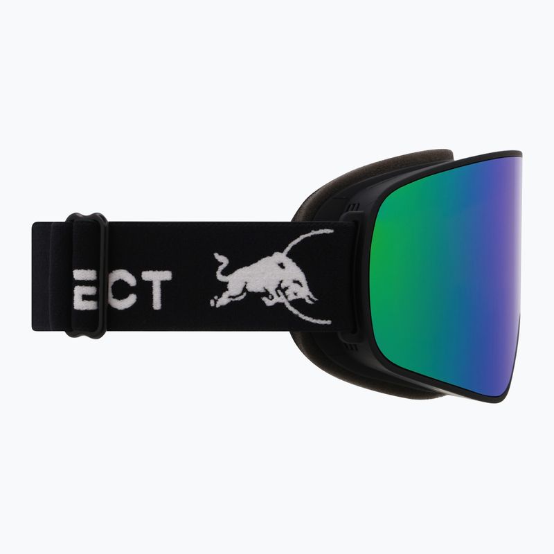 Ski goggles Red Bull SPECT Rush matt black/brown with green mirror 3