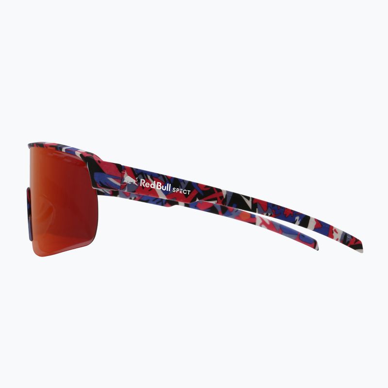 Sunglasses Red Bull SPECT Dakota matt blue-burgundy pattern/smoke red-purple mirror 4