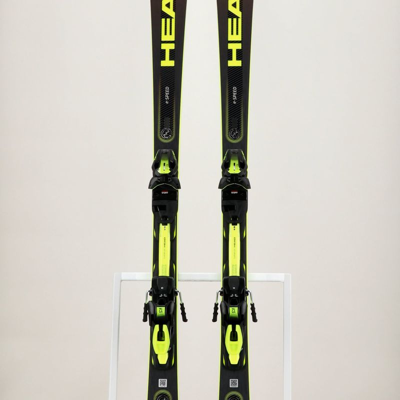HEAD Supershape e-Speed SW SF-PR + PRD 12 black/neon yellow downhill skis 7