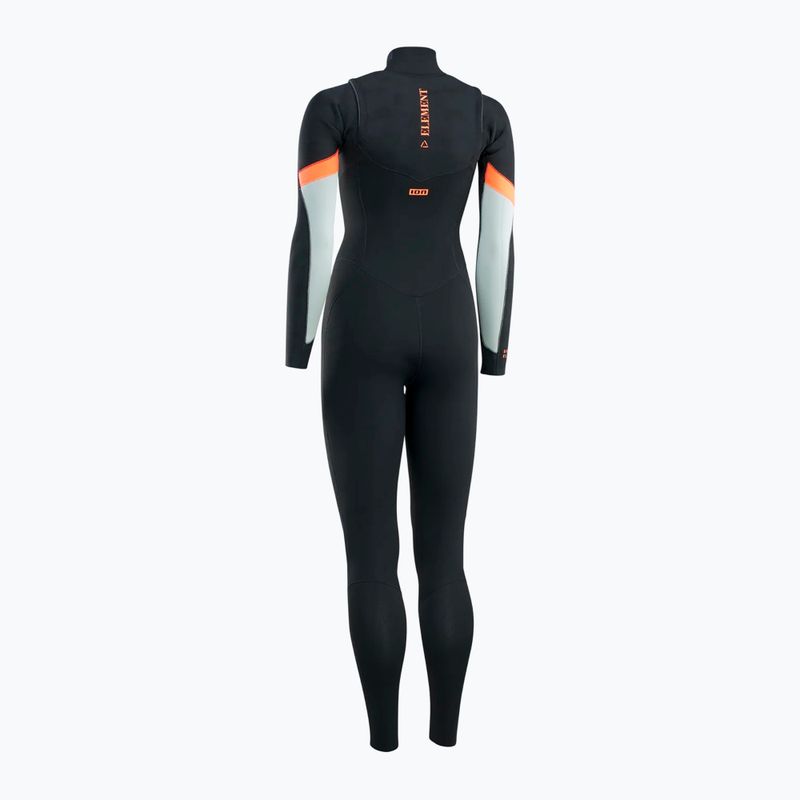 Women's swimming wetsuit ION Element 5/4 Front Zip black 2