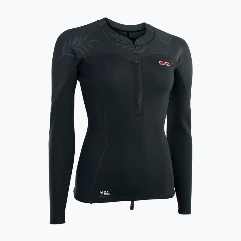 Women's swim longsleeve ION Neo Zip Top 1.5 black 2