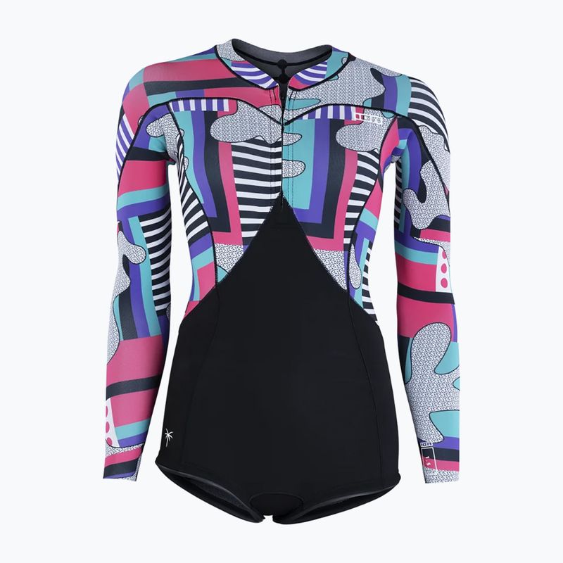 Women's wetsuit ION Amaze Hot Shorty 1.5 Front Zip capsule statement