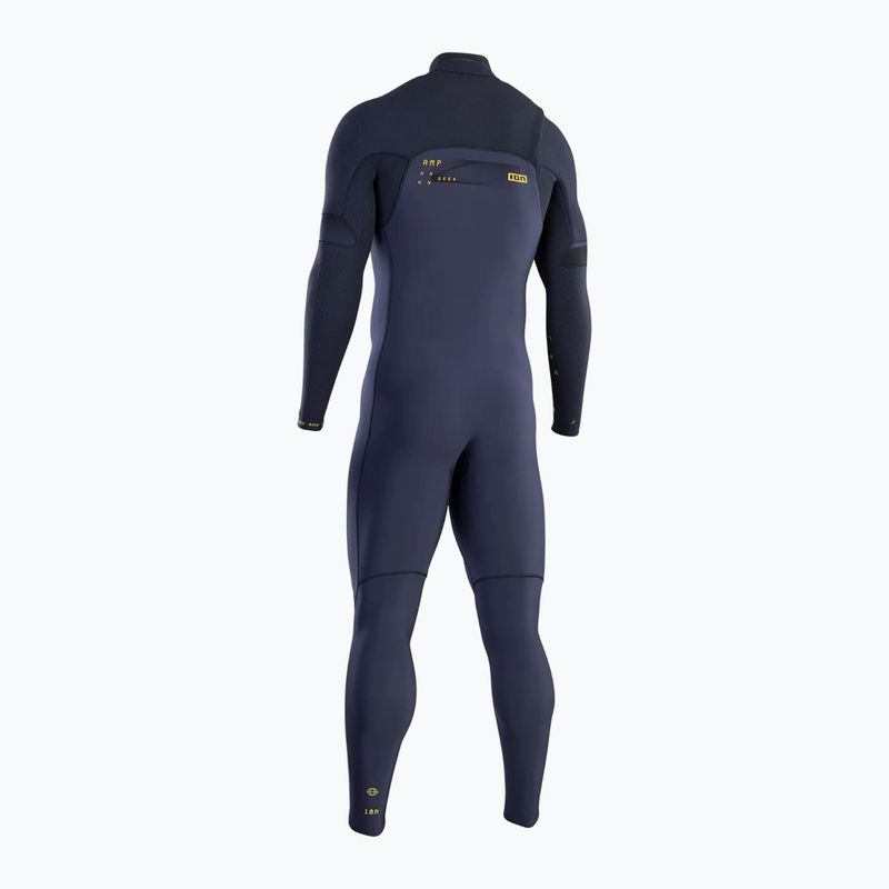 Men's swimming wetsuit ION Seek Amp 5/4 Front Zip blue nights 2