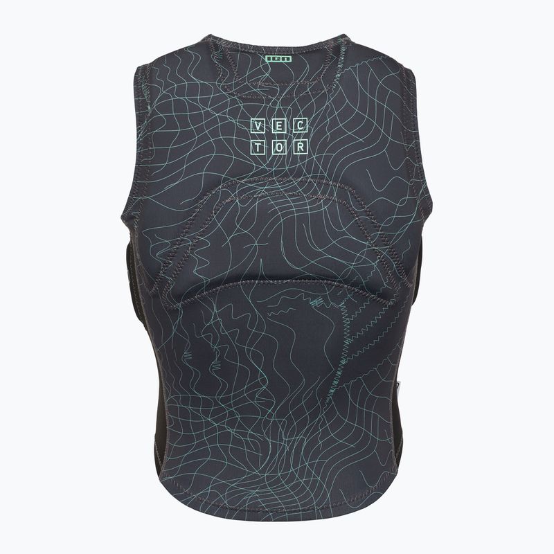 Men's protective waistcoat ION Vector Core Front Zip distorted grey 2