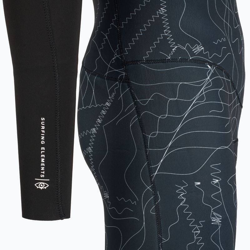Men's ION Seek Core 3/2 mm Front Zip distorted black swim wetsuit 5