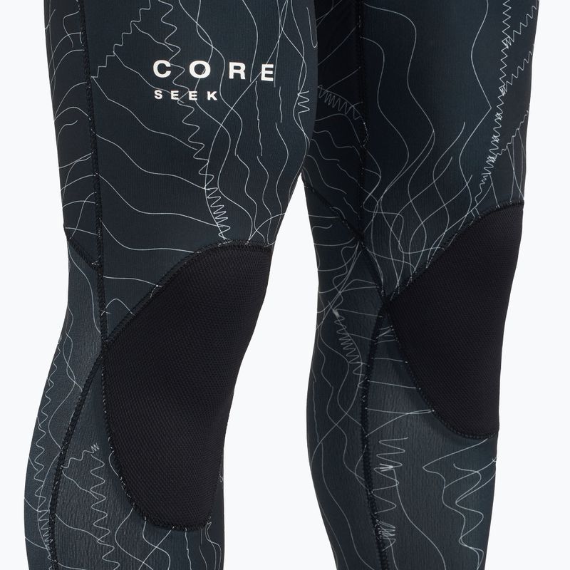 Men's ION Seek Core 3/2 mm Front Zip distorted black swim wetsuit 6