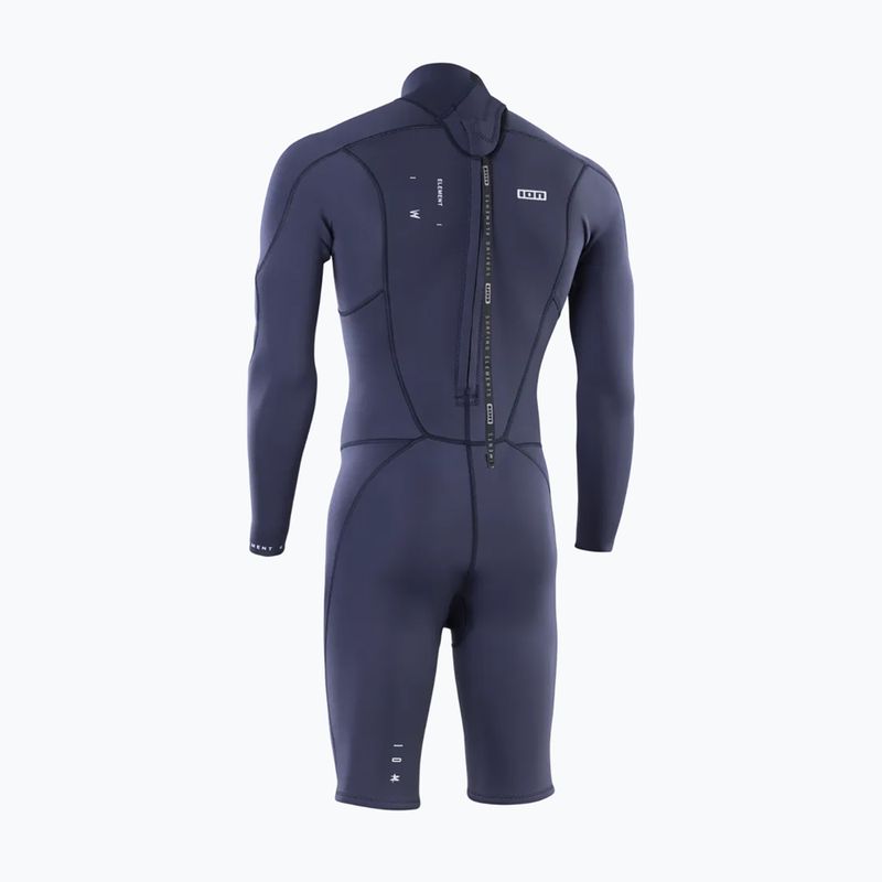 Men's wetsuit ION Element 2/2 mm Shorty Back Zip blue nights 2