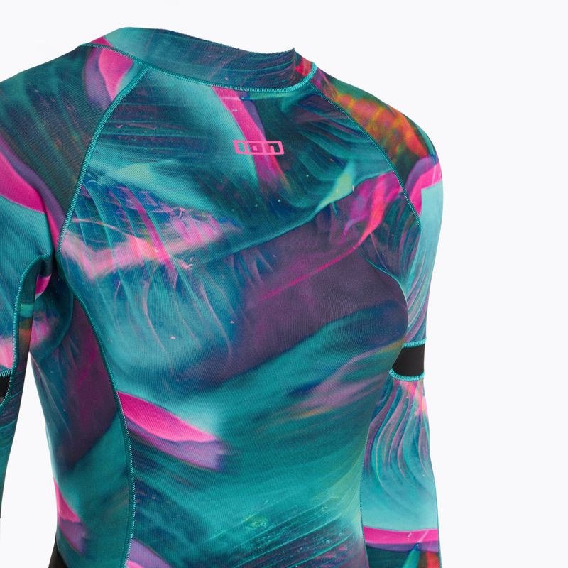 Women's Swim Foam ION Amaze Hot Shorty 1.5 Front Zip tropical palm glitch 3