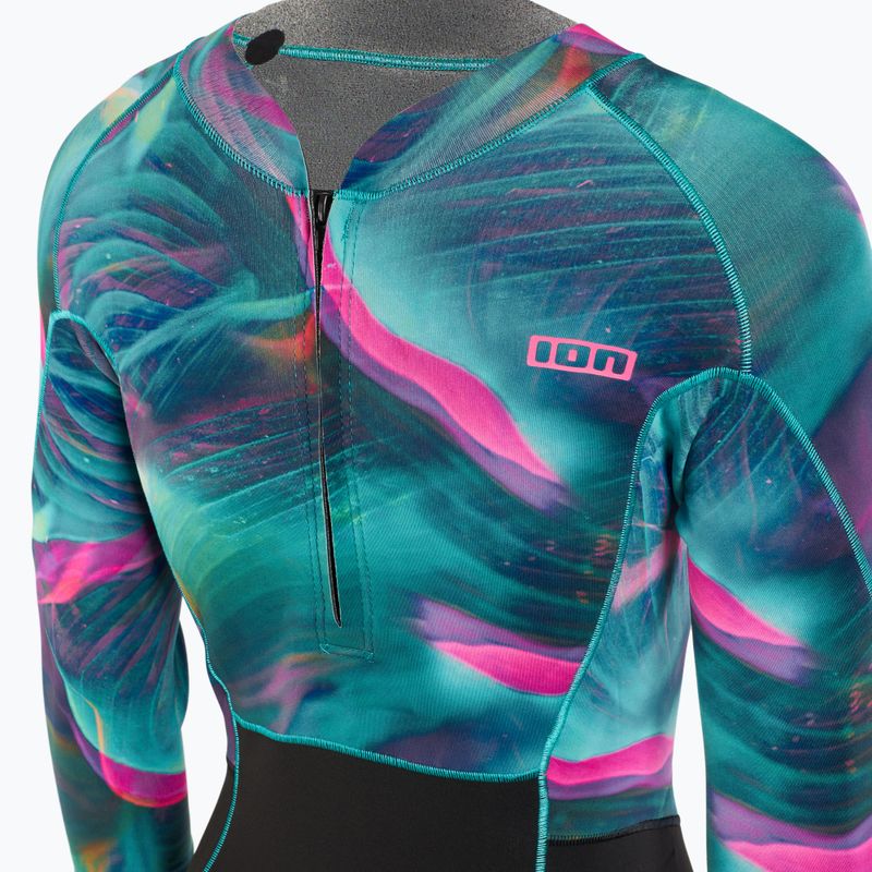 Women's Swim Foam ION Amaze Hot Shorty 1.5 Front Zip tropical palm glitch 4