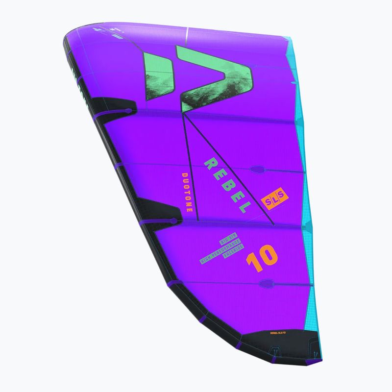 Kitesurfing kite DUOTONE Rebel SLS 2026 purple/green 3