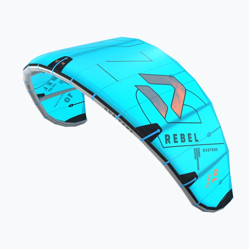 Kitesurfing kite Duotone Rebel D/LAB Turquoise/Grey 2