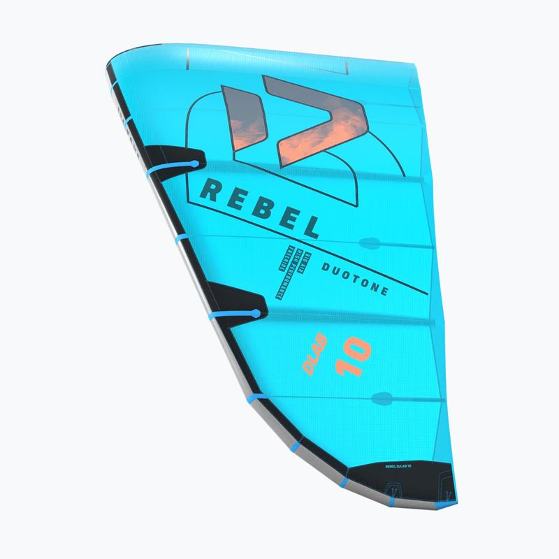 Kitesurfing kite Duotone Rebel D/LAB Turquoise/Grey 3
