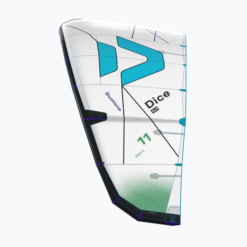 Kitesurfing kite Duotone Dice SLS undyed/turquoise 3
