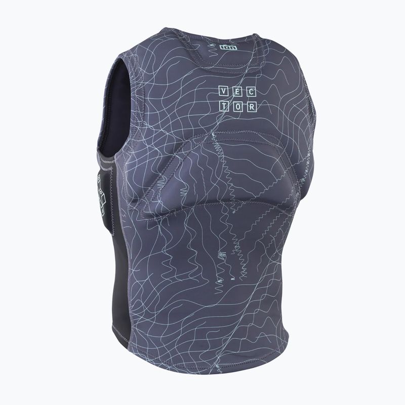 Men's protective vest ION Vector Core Front Zip sage grey 2