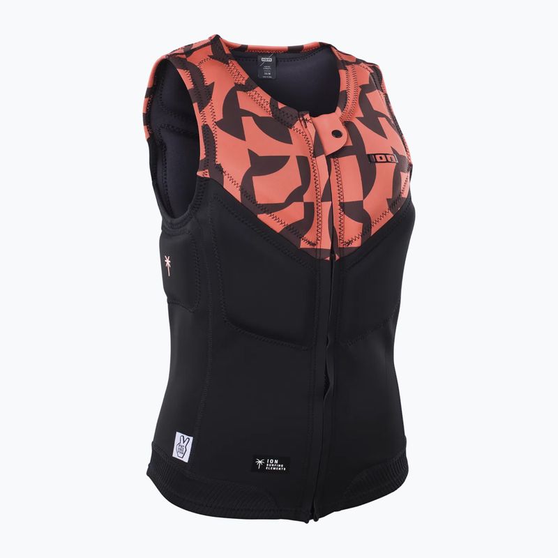 Women's protective vest ION Ivy Front Zip tiger coral 3