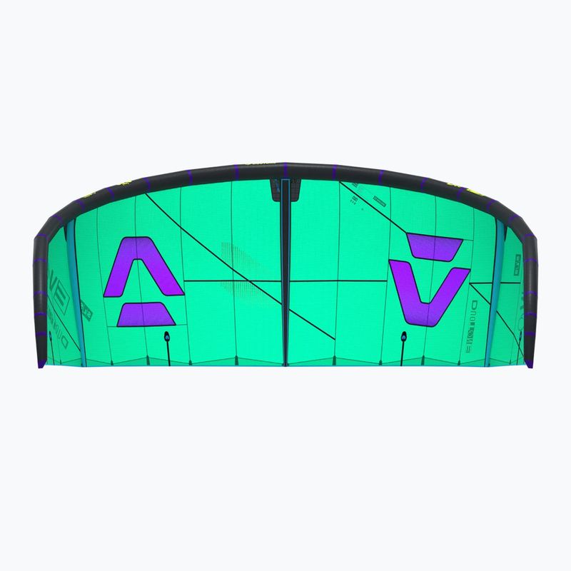 Kitesurfing kite DUOTONE Evo SLS 2026 green purple 4