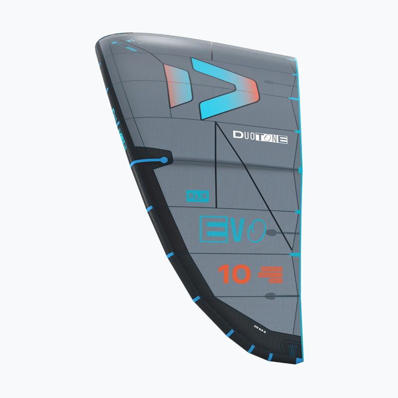 Kitesurfing kite Duotone Evo SLS dark grey/turquoise 3