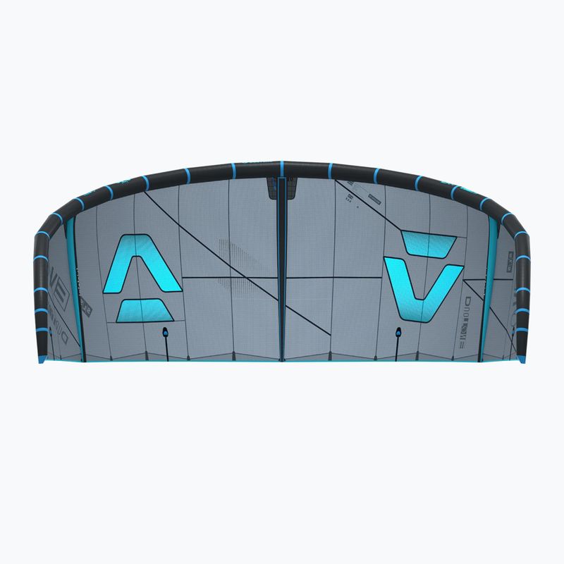 Kitesurfing kite Duotone Evo SLS dark grey/turquoise 4
