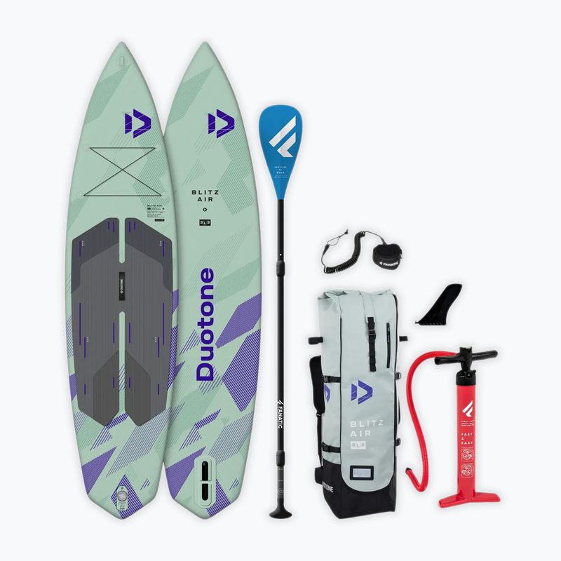Inflatable SUP board set DUOTONE iSUP Package Blitz Air SLS pale green