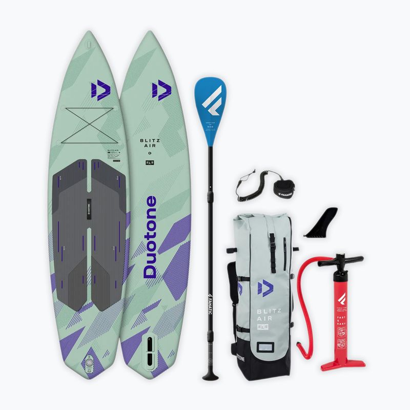 Inflatable SUP board set DUOTONE iSUP Package Blitz Air SLS pale green