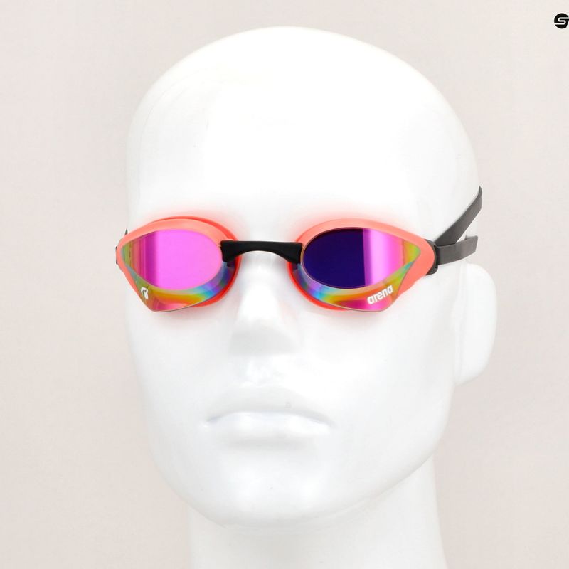 Arena swimming goggles Cobra Core Swipe Mirror violet/coral 7