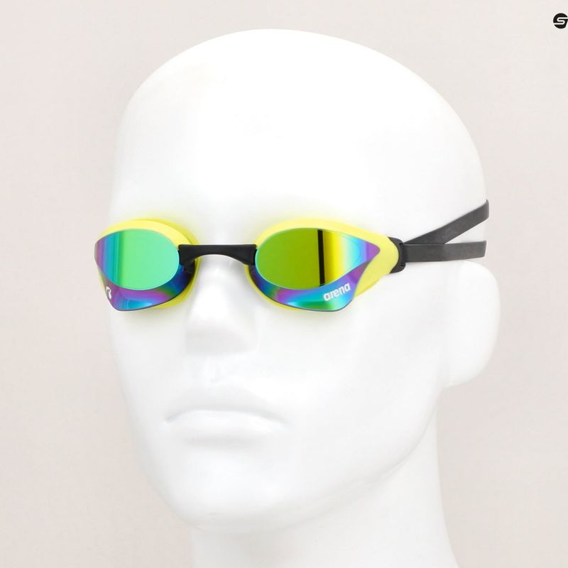 Arena swimming goggles Cobra Core Swipe Mirror emerald/cyber lime 7