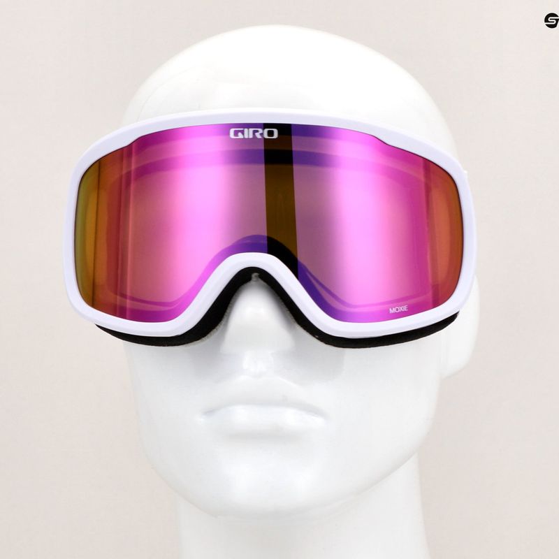 Women's ski goggles Giro Moxie white core light/amber pink/yellow 7