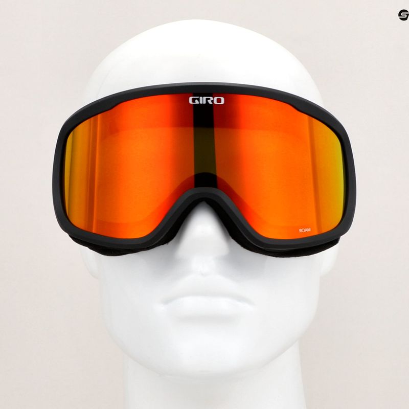 Giro Roam black wordmark/amber scarlet/yellow ski goggles 7