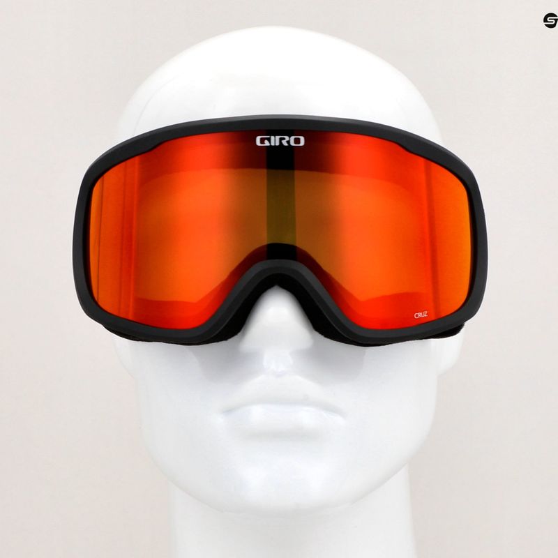 Giro Cruz black wordmark/amber scarlet ski goggles 6