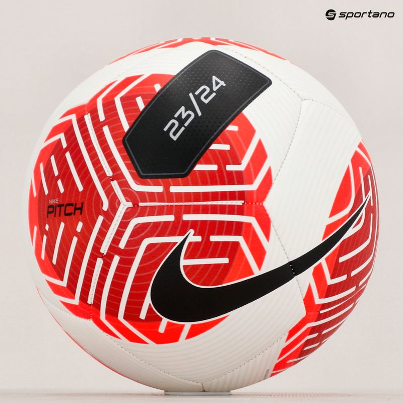 Nike Pitch football white/black/bright crimson size 5 5