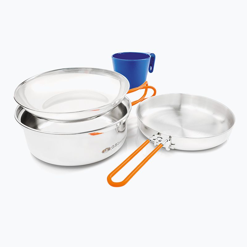 GSI Outdoors Stainless Mess hiking cookware set