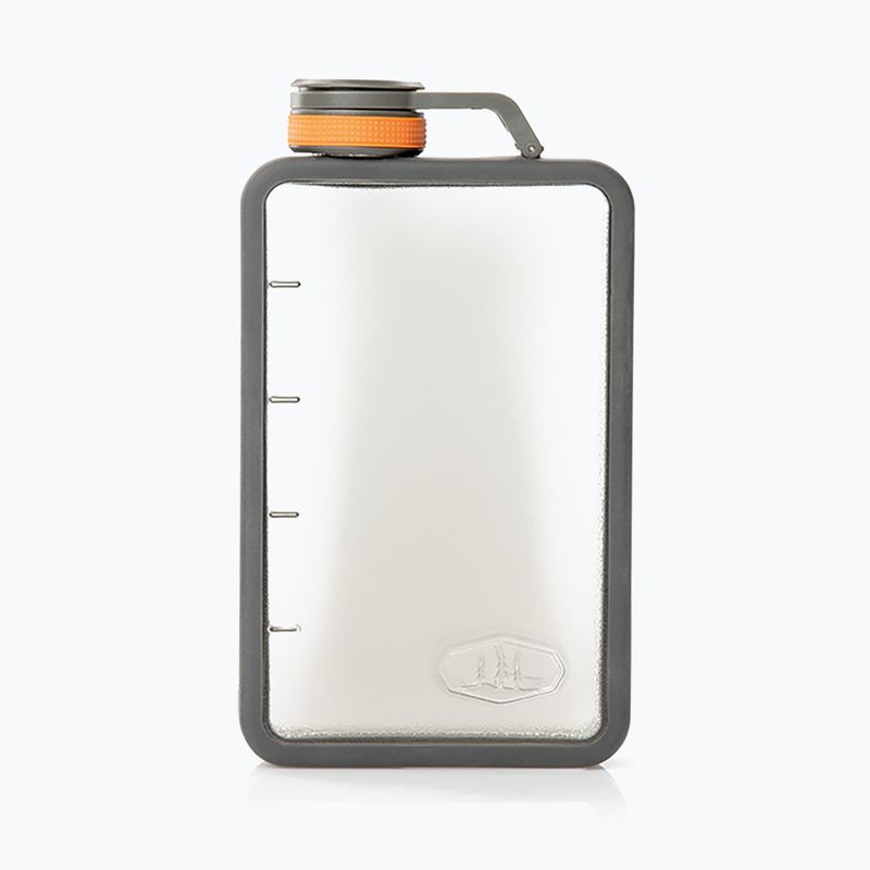 GSI Outdoors Boulder Flask silver-grey 79346 hiking spirit bottle