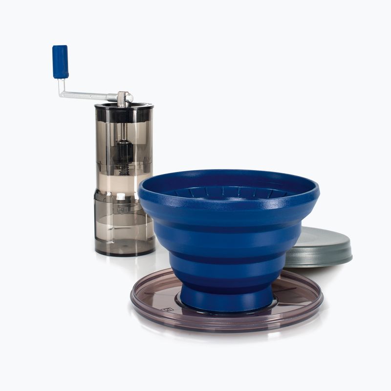 GSI Outdoors Gourmet Pourover Java blue travel set