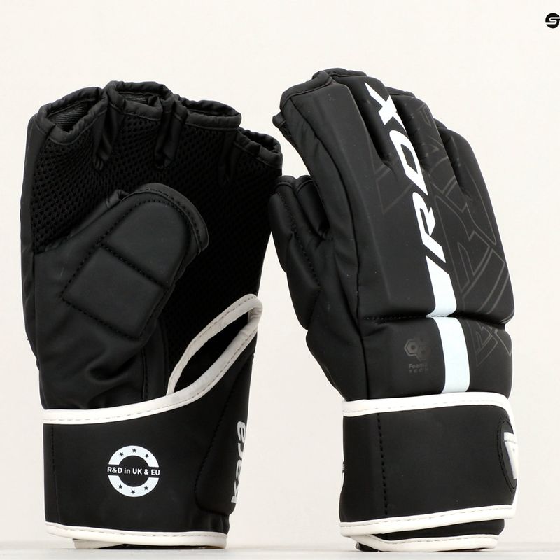 RDX F6 grappling gloves black and white GGR-F6MW 10