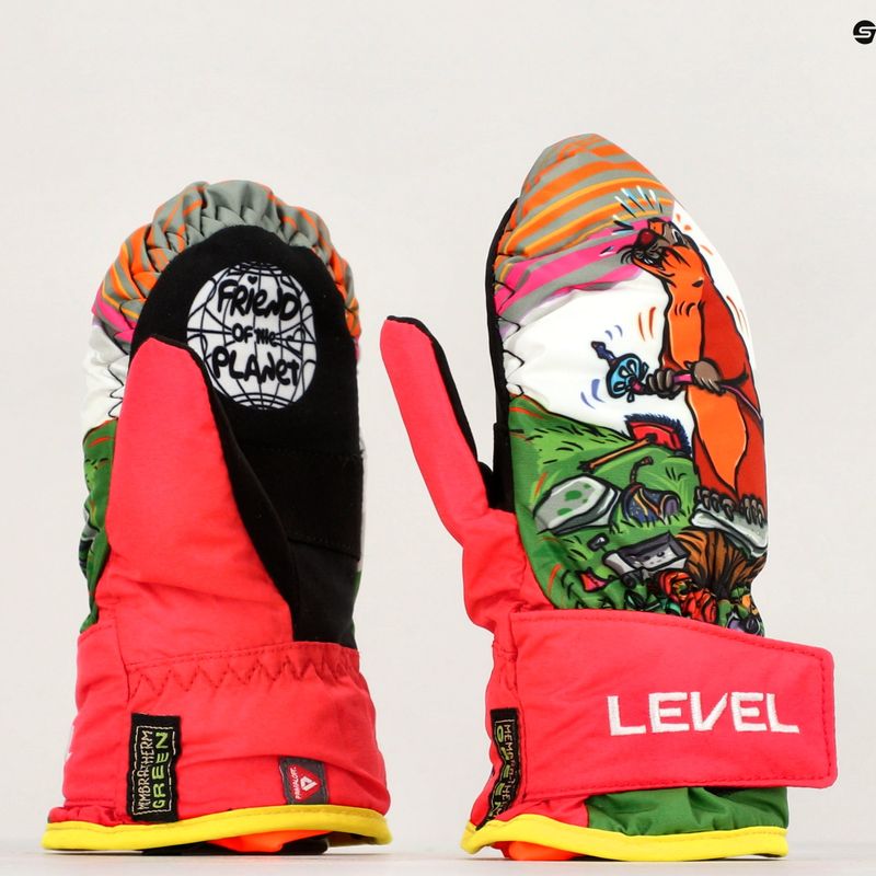 Level Animal pk rainbow children's ski gloves 9