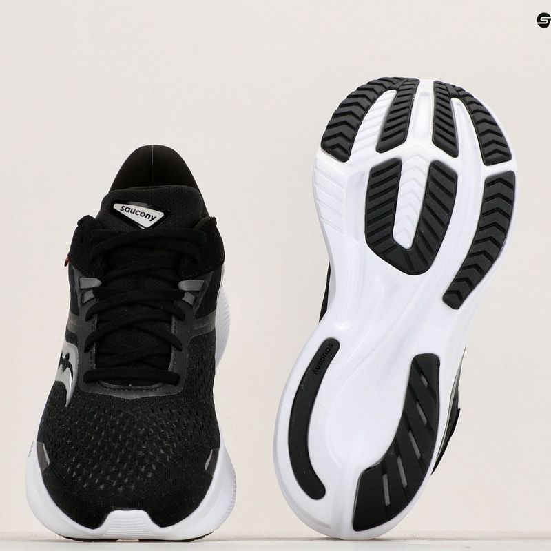 Men's running shoes Saucony Ride 16 black/white 8