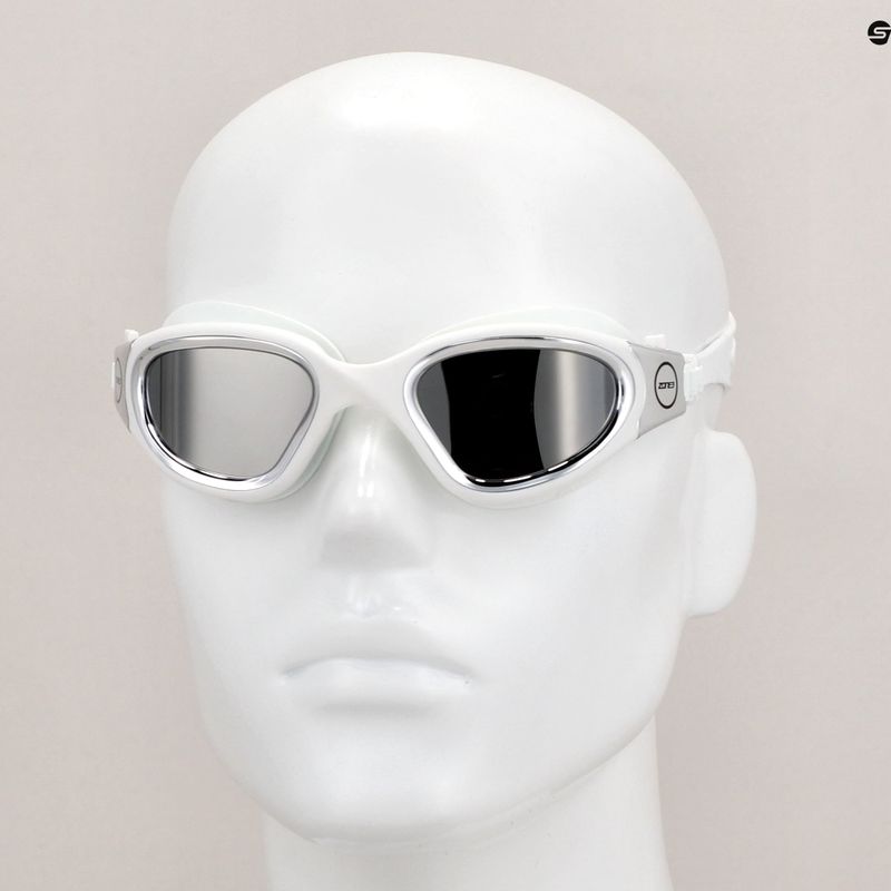 ZONE3 Vapour white/silver swimming goggles 12