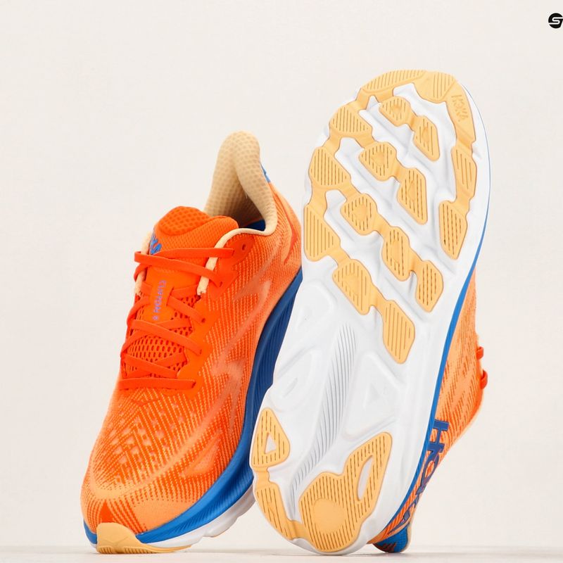 Men's running shoes HOKA Clifton 9 Wide vibrant orange/impala 9