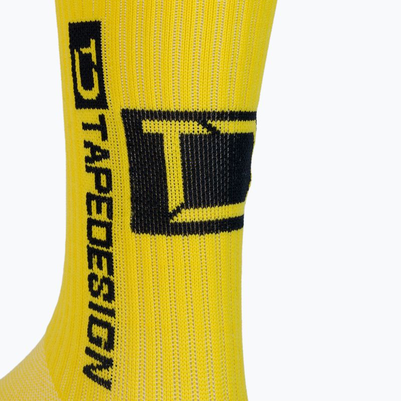 Men's Tapedesign anti-slip football socks yellow 3